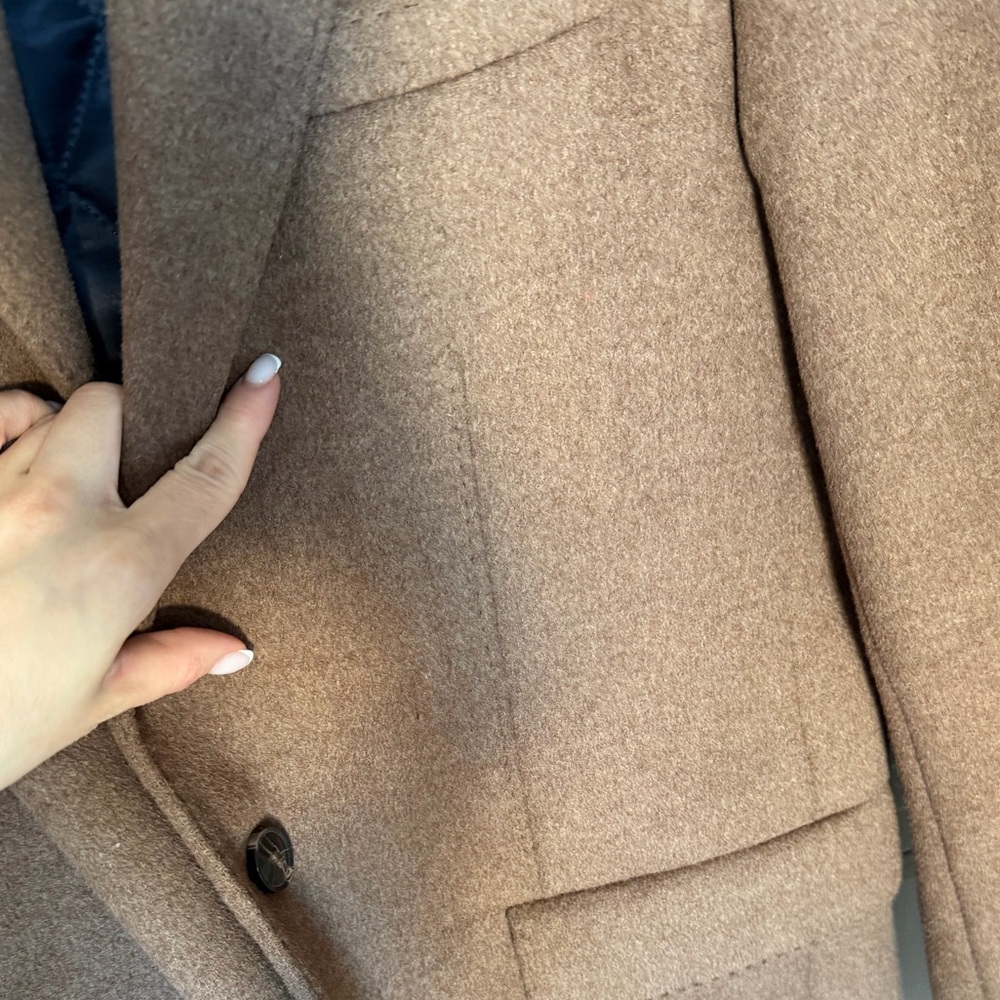 Classic Brown Wool Men's Coat - Picture 8 of 10